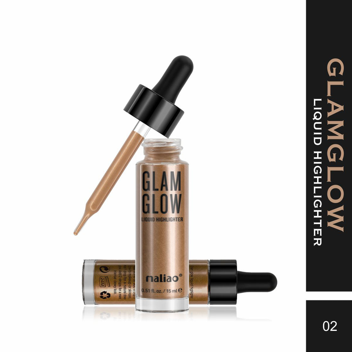 Maliao Glam Glow Liquid Highlighter - Illuminate Your Beauty with Radiance Maliao Professional Makeup