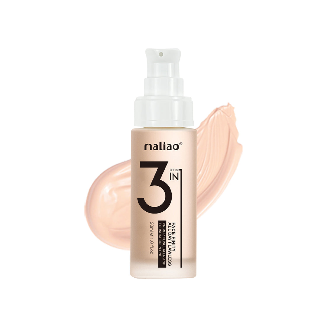 Maliao 3-IN-1 Face Finity Primer, Concealer & Foundation - Flawless All Day - Maliao Makeup