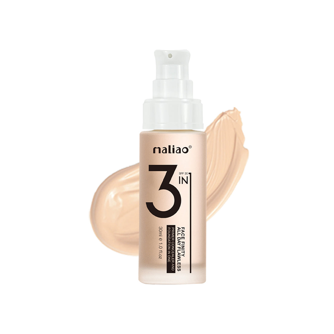 Maliao 3-IN-1 Face Finity Primer, Concealer & Foundation - Flawless All Day - Maliao Makeup