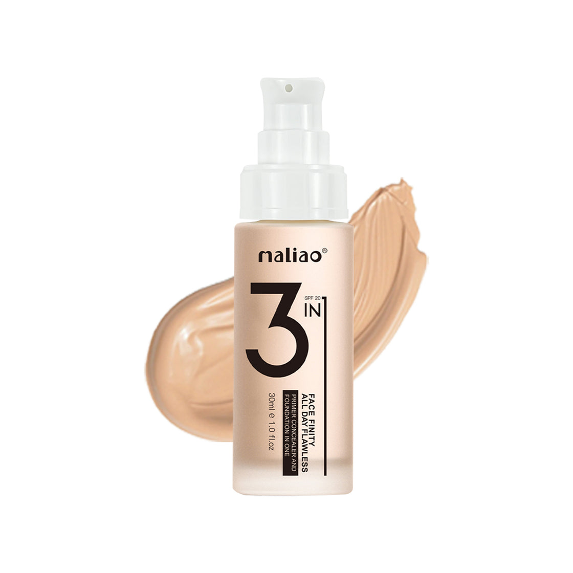 Maliao 3-IN-1 Face Finity Primer, Concealer & Foundation - Flawless All Day - Maliao Makeup