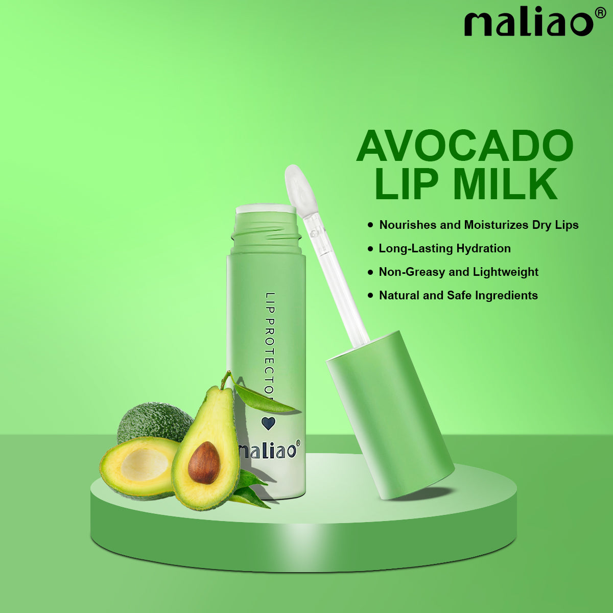 Maliao Shea Butter Lip Milk Lip Protector Moisturizing Repair Avocado, 4g