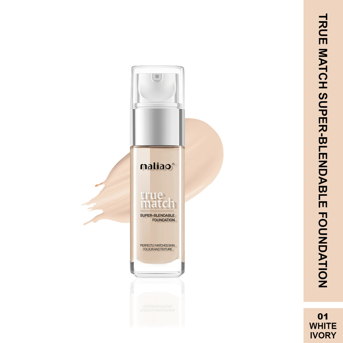 Maliao True Match Super-Blendable Foundation - Perfectly Matched Beauty, Foundation for Face Makeup - Maliao Makeup