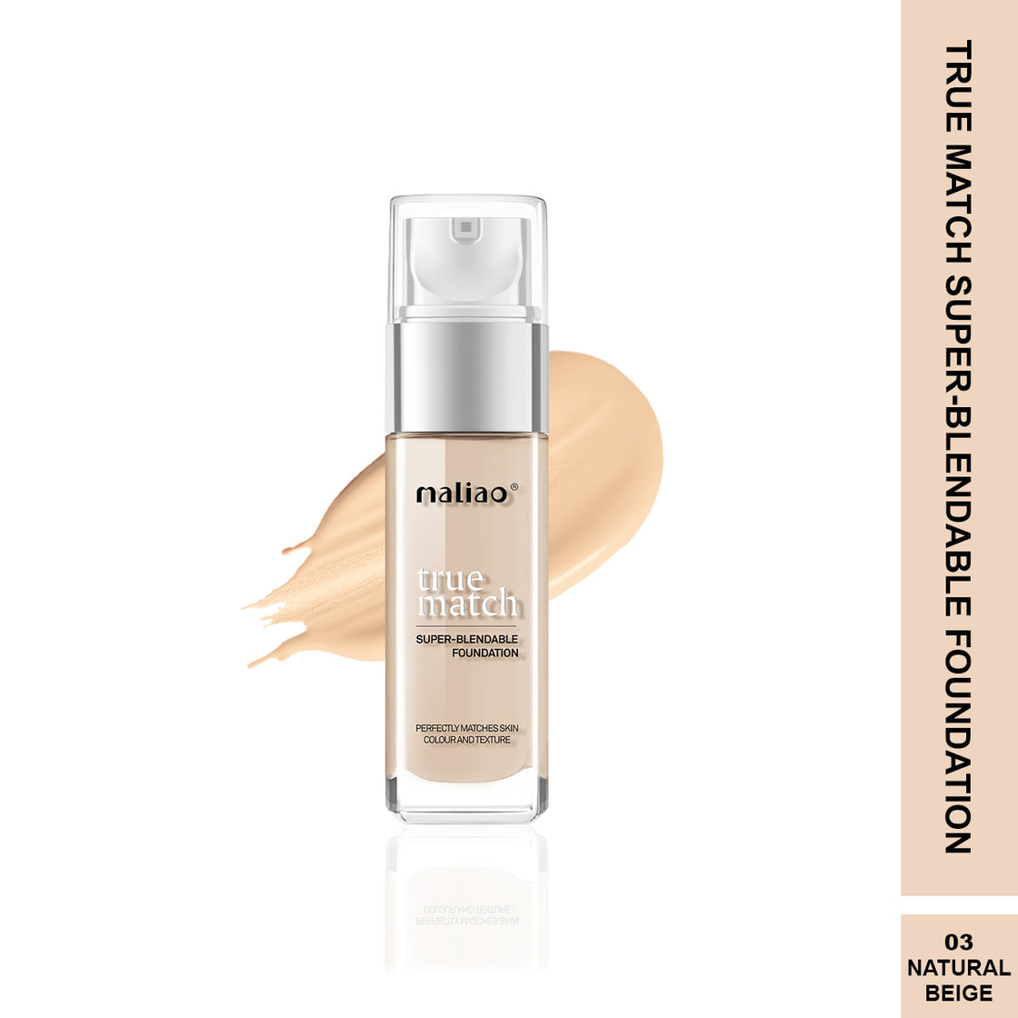 Maliao True Match Super-Blendable Foundation - Perfectly Matched Beauty, Foundation for Face Makeup - Maliao Makeup