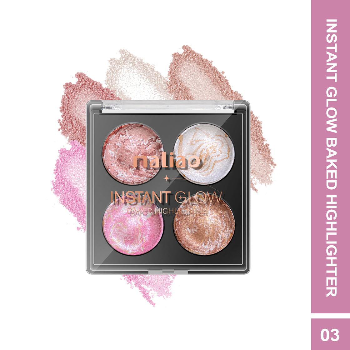 Maliao Instant Glow Baked Highlighter - Radiant and Long-Lasting Highlighter for All Skin Tones - Maliao Makeup