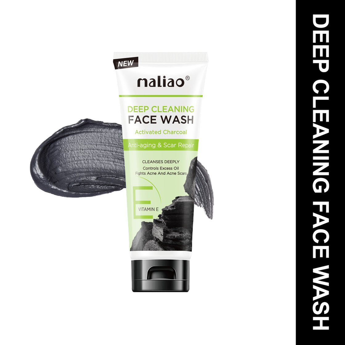 Maliao Charcoal Face Wash with Activated Charcoal - Ultimate Oil Control - Maliao Makeup