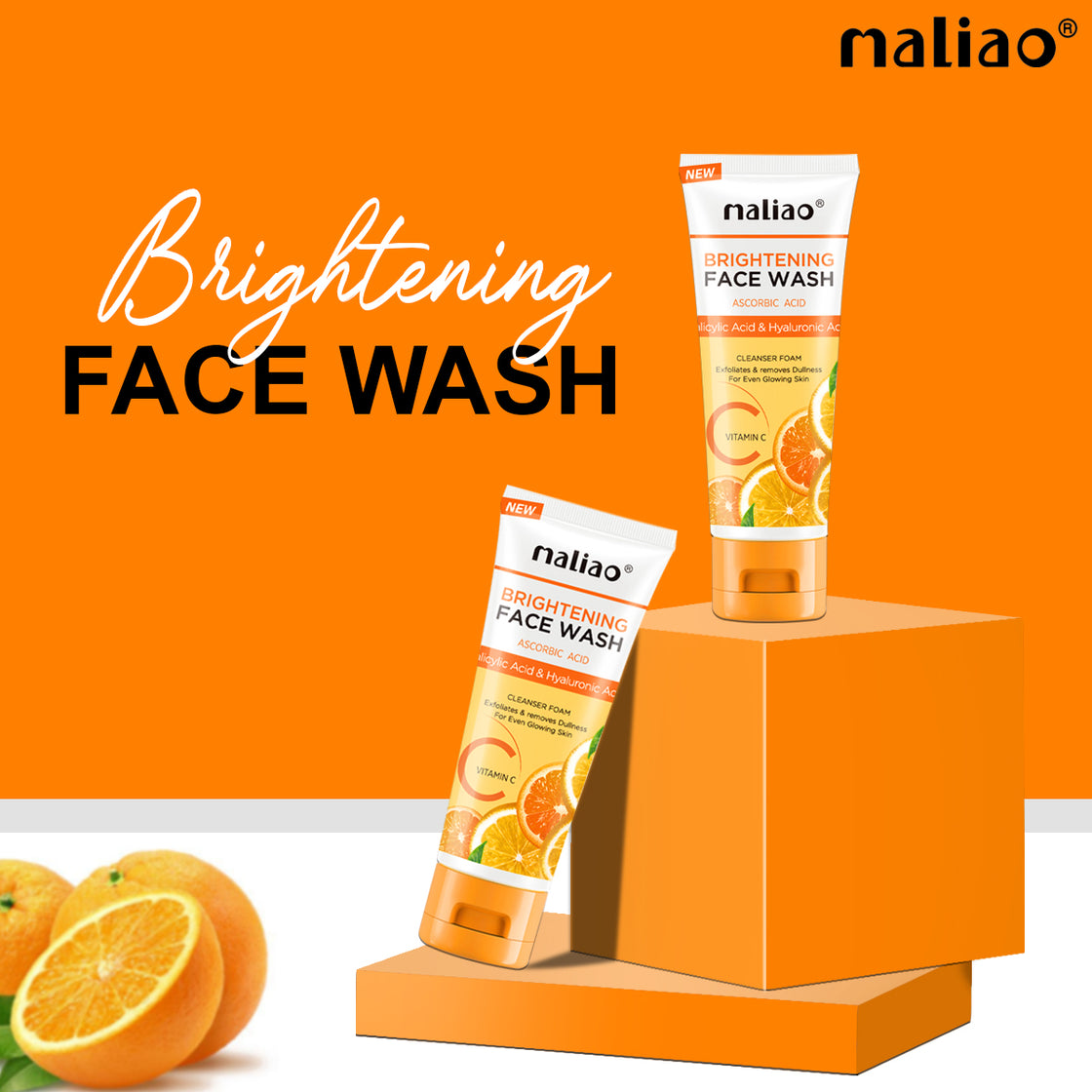 Maliao Vitamin C Face Wash with Vitamin C & Turmeric - Illuminate Your Skin - Maliao Makeup