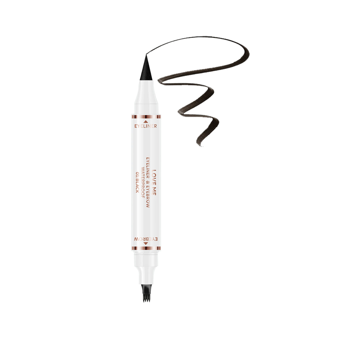 Maliao Loveme Eyeliner & Eyebrow Pencil - Black, Waterproof, Smudgeproof, Dual-Use Beauty Tool - Maliao Makeup