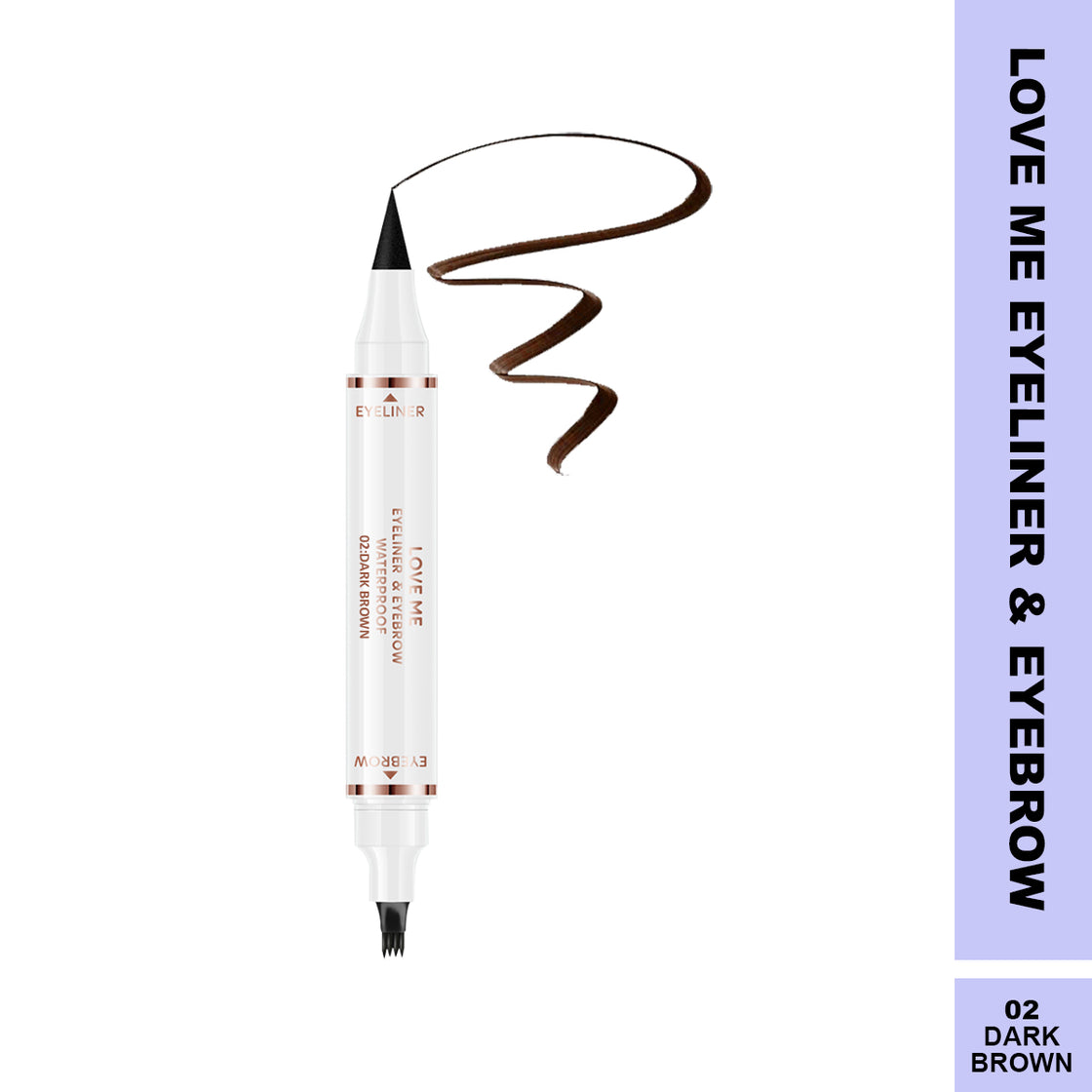 Maliao Loveme Eyeliner & Eyebrow Pencil - Black, Waterproof, Smudgeproof, Dual-Use Beauty Tool - Maliao Makeup