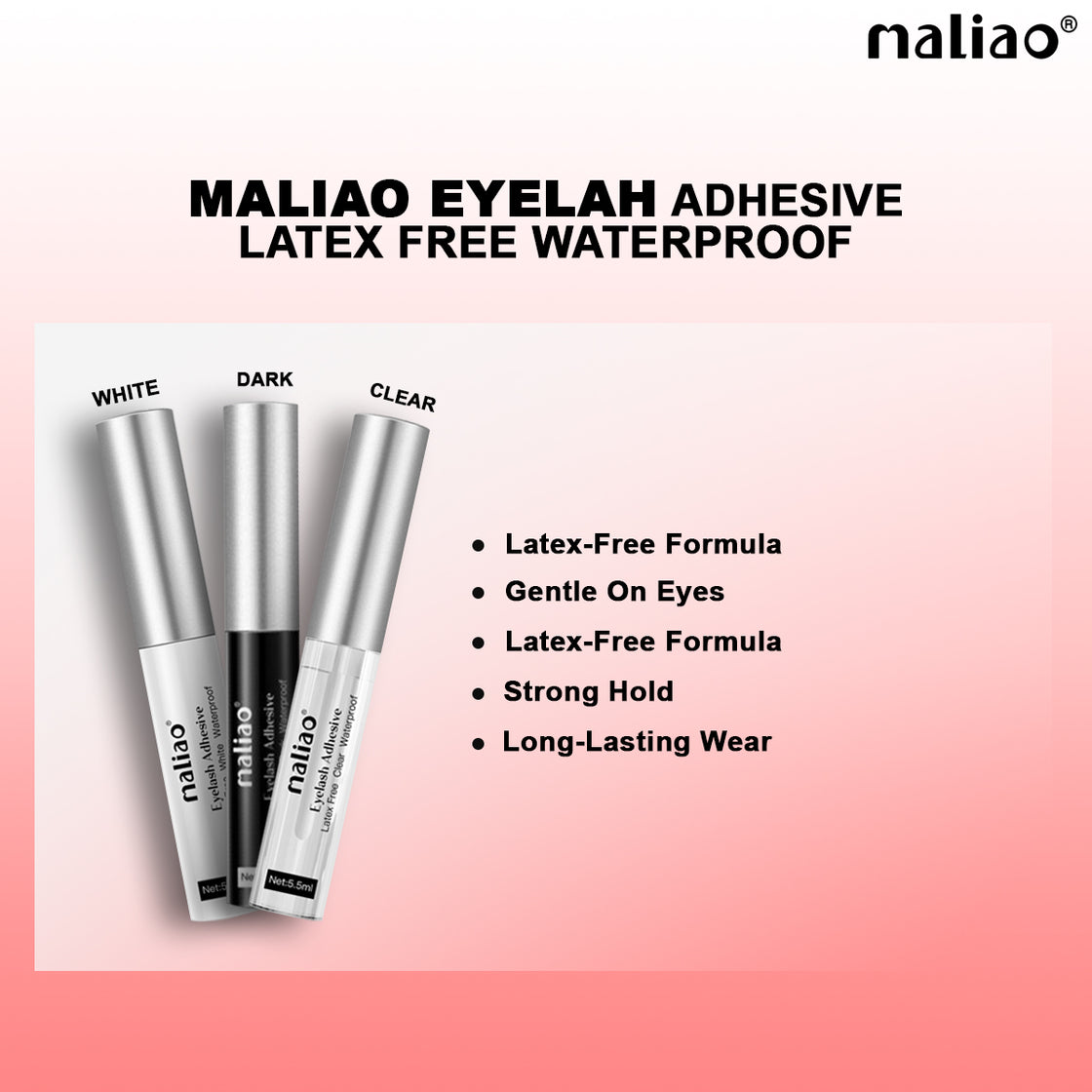 Maliao Eyelash Adhesive - Latex Free, Waterproof Hold (5.5ml) - Maliao Makeup