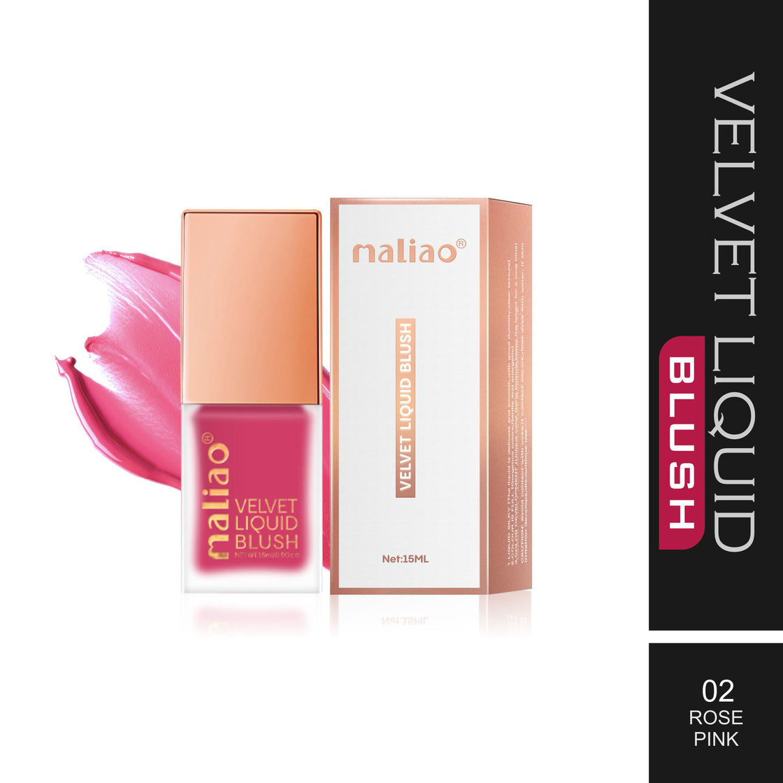 Maliao Velvet Liquid Blush - Radiant Flush of Color for Every Look Face 02