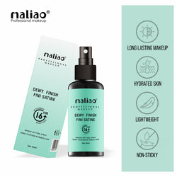 Maliao Dewy Finish Fini Satine Makeup Setting Spray - Seal Your Glamour with a Radiant Dewy Glow - Maliao Makeup