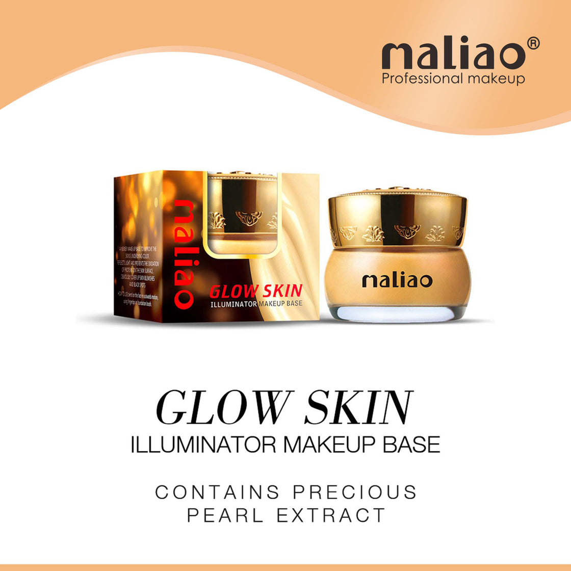 Maliao Glow Skin Illuminator Makeup Base with Pearl Extract Gold - Maliao Makeup