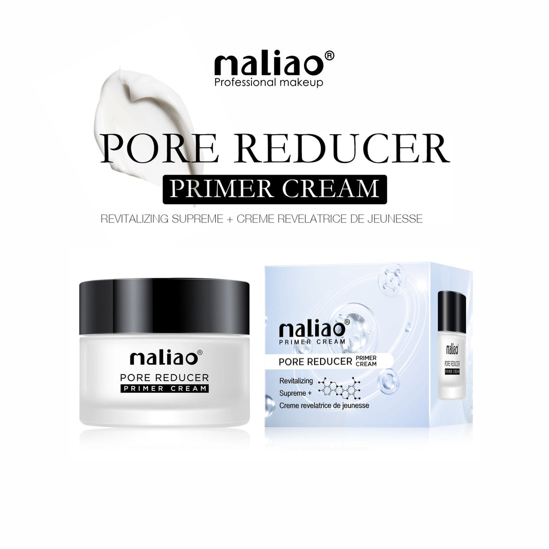 Maliao Pore Reducer Primer Cream - Silky Smooth Perfection for Flawless Complexion - Maliao Makeup