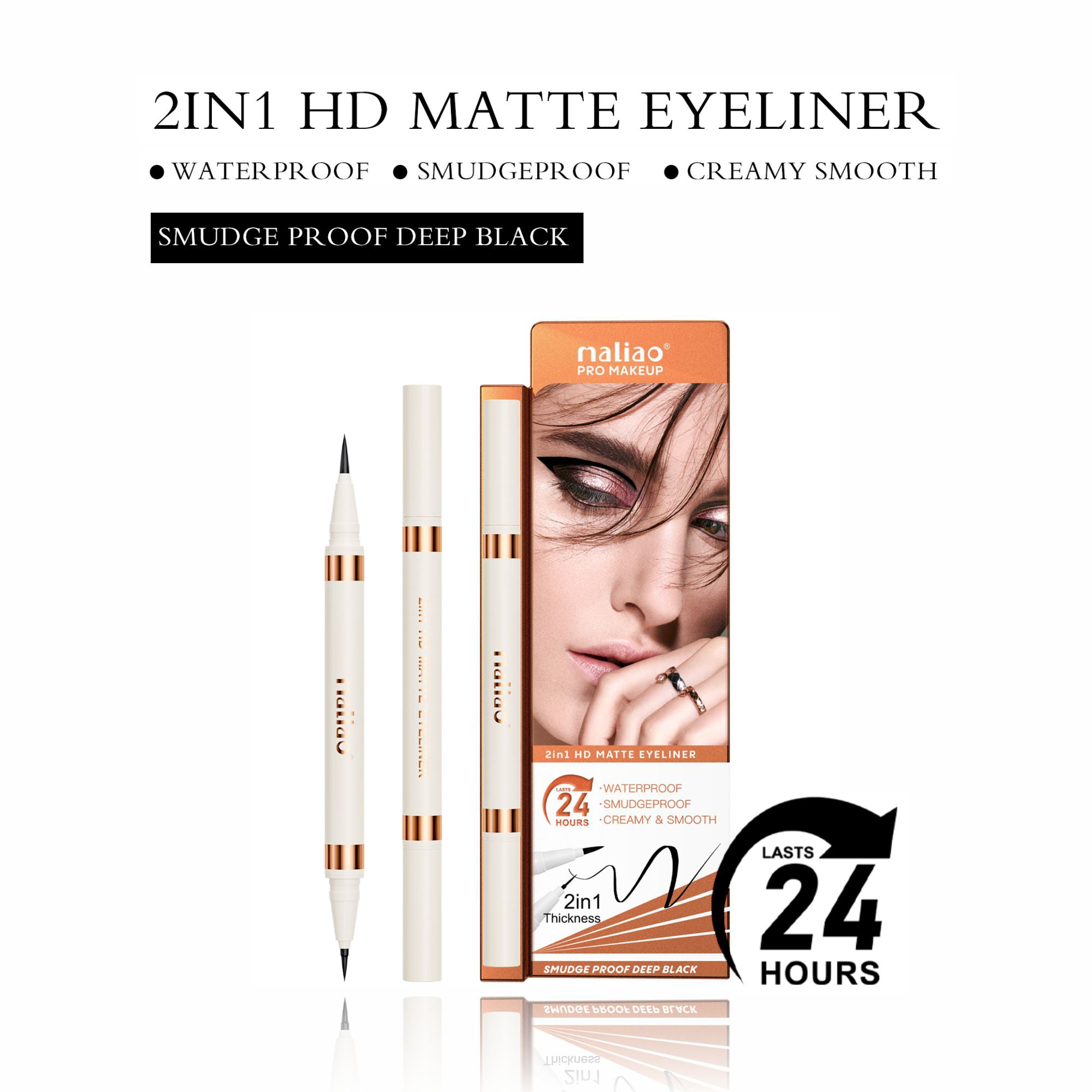 Maliao 2-in-1 HD Matte Eyeliner - Precision Perfection in Every Stroke - Maliao Makeup