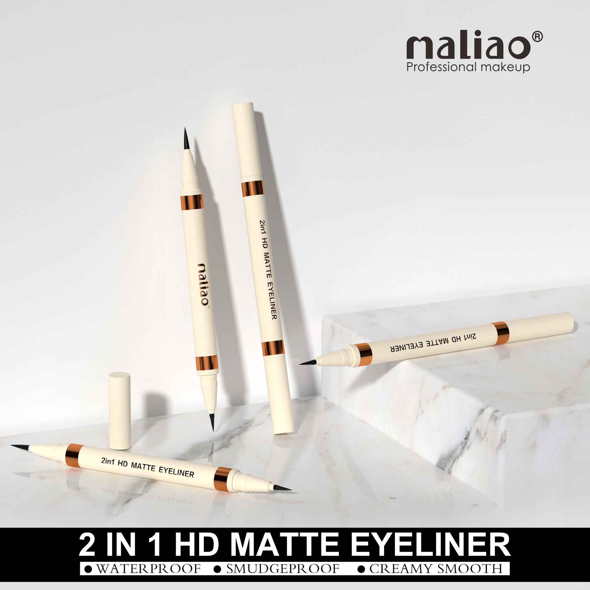 Maliao 2-in-1 HD Matte Eyeliner - Precision Perfection in Every Stroke - Maliao Makeup