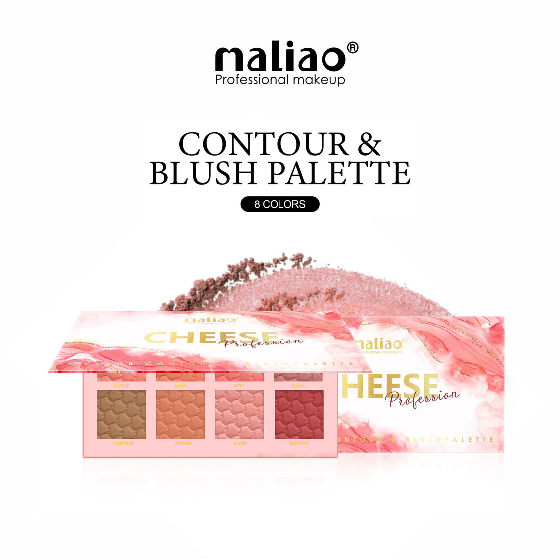 Maliao Cheese 8 Colors Contour & Blush Palette - Sculpt, Define, Glow - Maliao Makeup