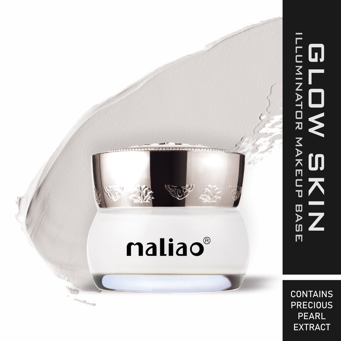 Maliao Glow Skin Illuminator Makeup Base with Precious Pearl Extract Silver - Maliao Makeup