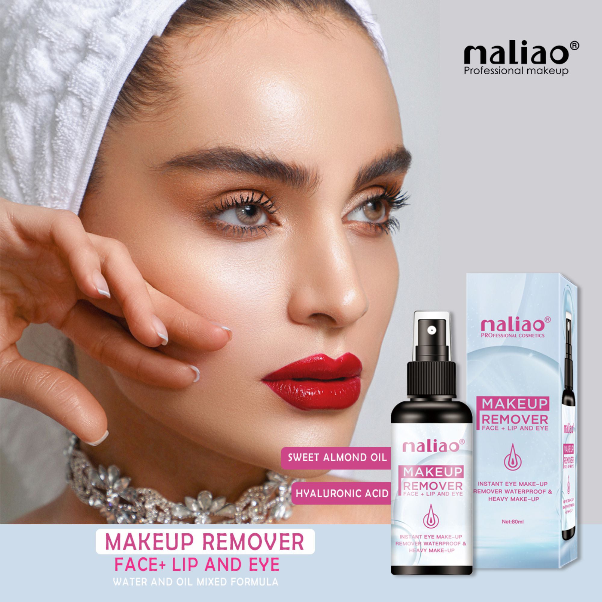 Maliao Eye Concealer & Face Makeup Remover - Gentle Waterproof Solution - Maliao Makeup