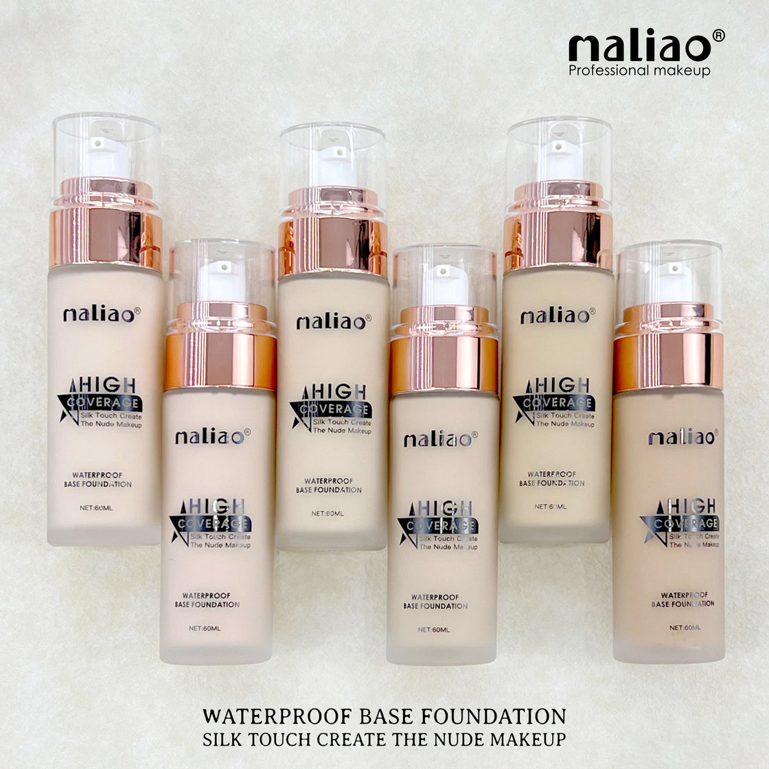 Maliao High Coverage Waterproof Base Foundation - Flawless All-Day Wear Face