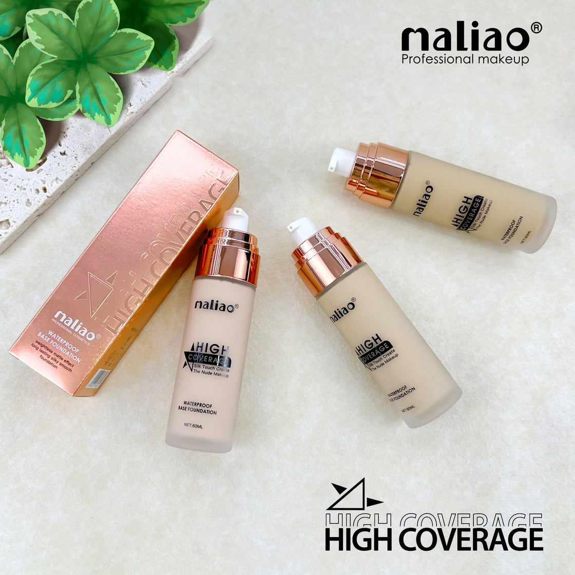 Maliao High Coverage Waterproof Base Foundation - Flawless All-Day Wear Face