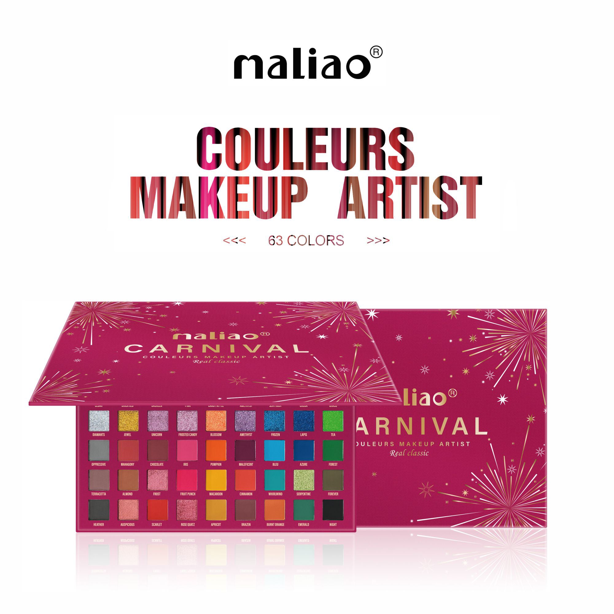 Maliao Carnival Couleurs Makeup Artist Palette - 63 Colors for Endless Creativity - Maliao Makeup