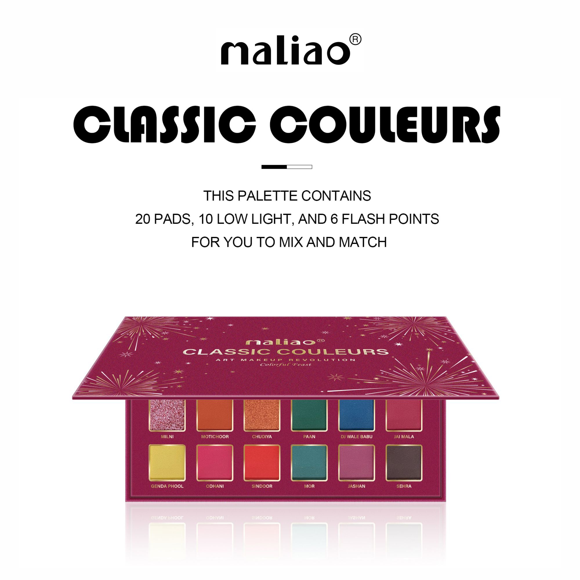 Maliao Classic Couleurs 36 Colors Ark Makeup Revolution Palette - Maliao Makeup
