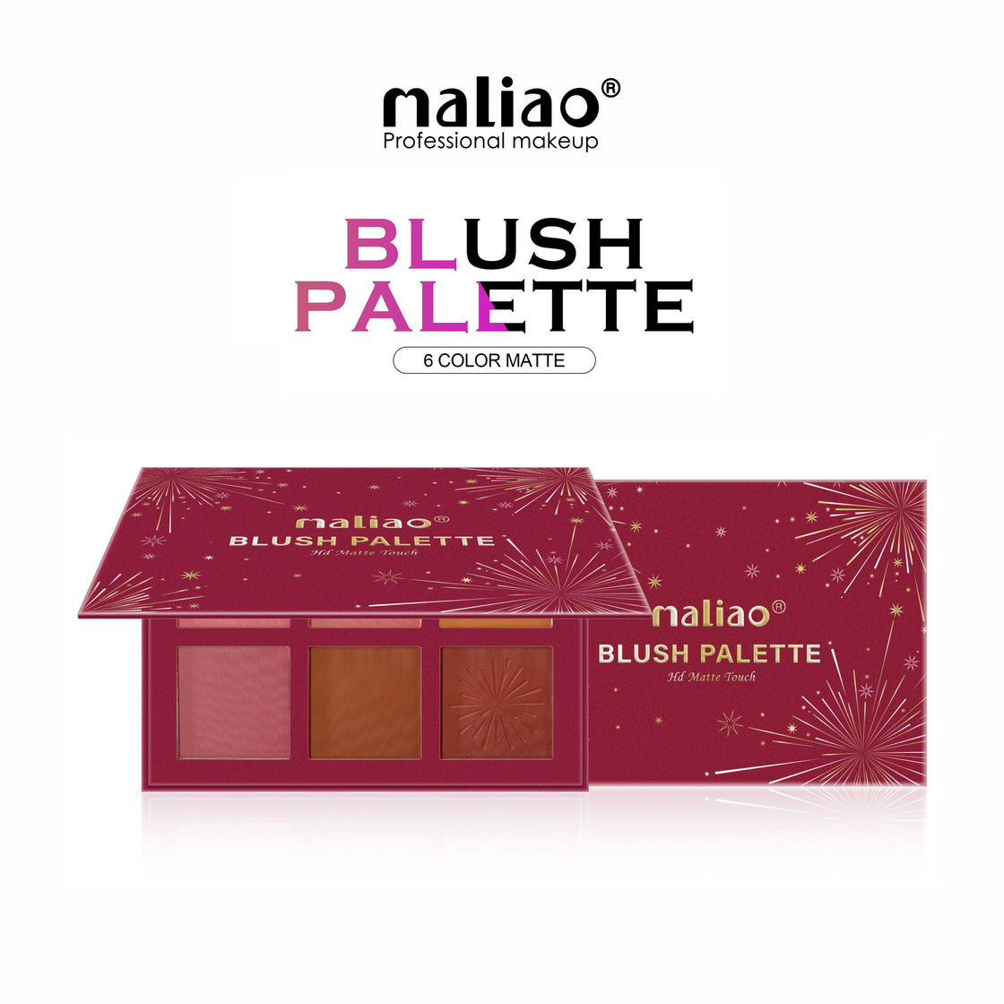 Maliao HD Blush Palette 6 Color Matte Touch - Maliao Makeup