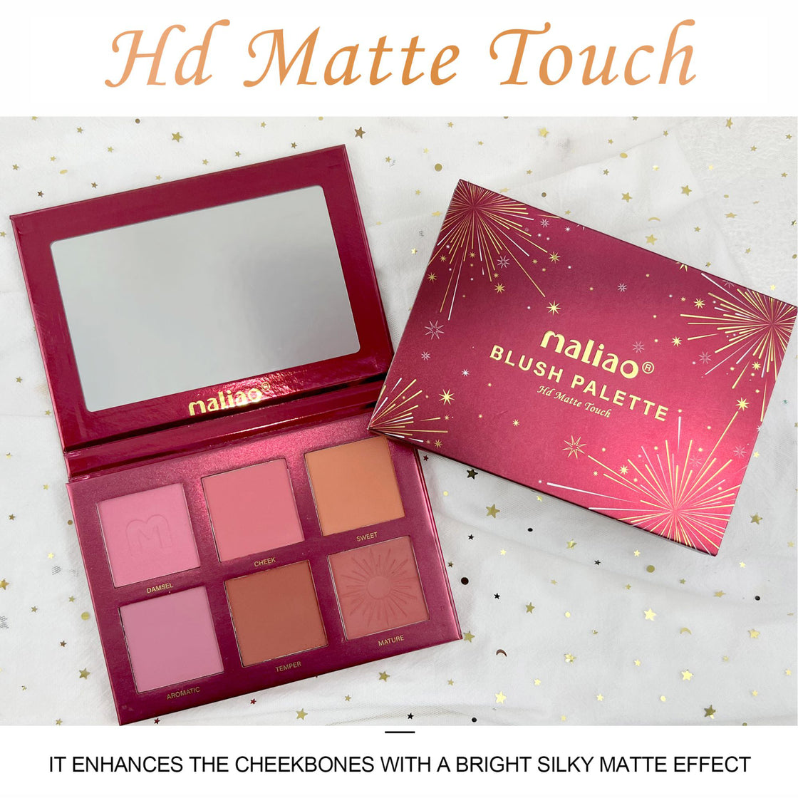 Maliao HD Blush Palette 6 Color Matte Touch - Maliao Makeup