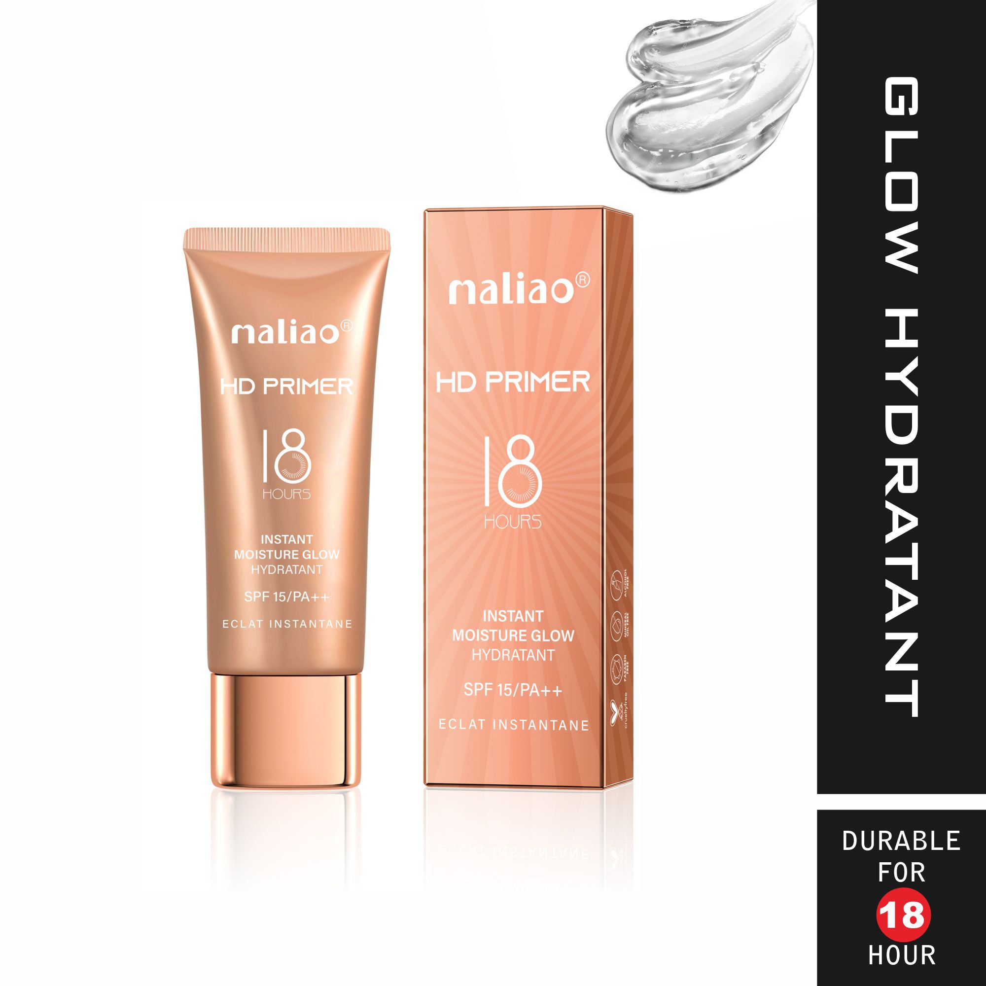 Maliao HD Primer - Instant Moisture Glow with SPF 15/PA++ for Flawless Skin Maliao Professional Makeup