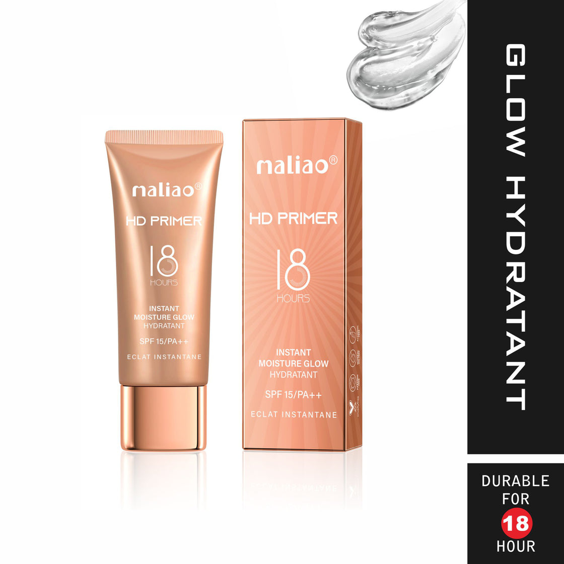 Maliao HD Primer - Instant Moisture Glow with SPF 15/PA++ for Flawless Skin Maliao Professional Makeup