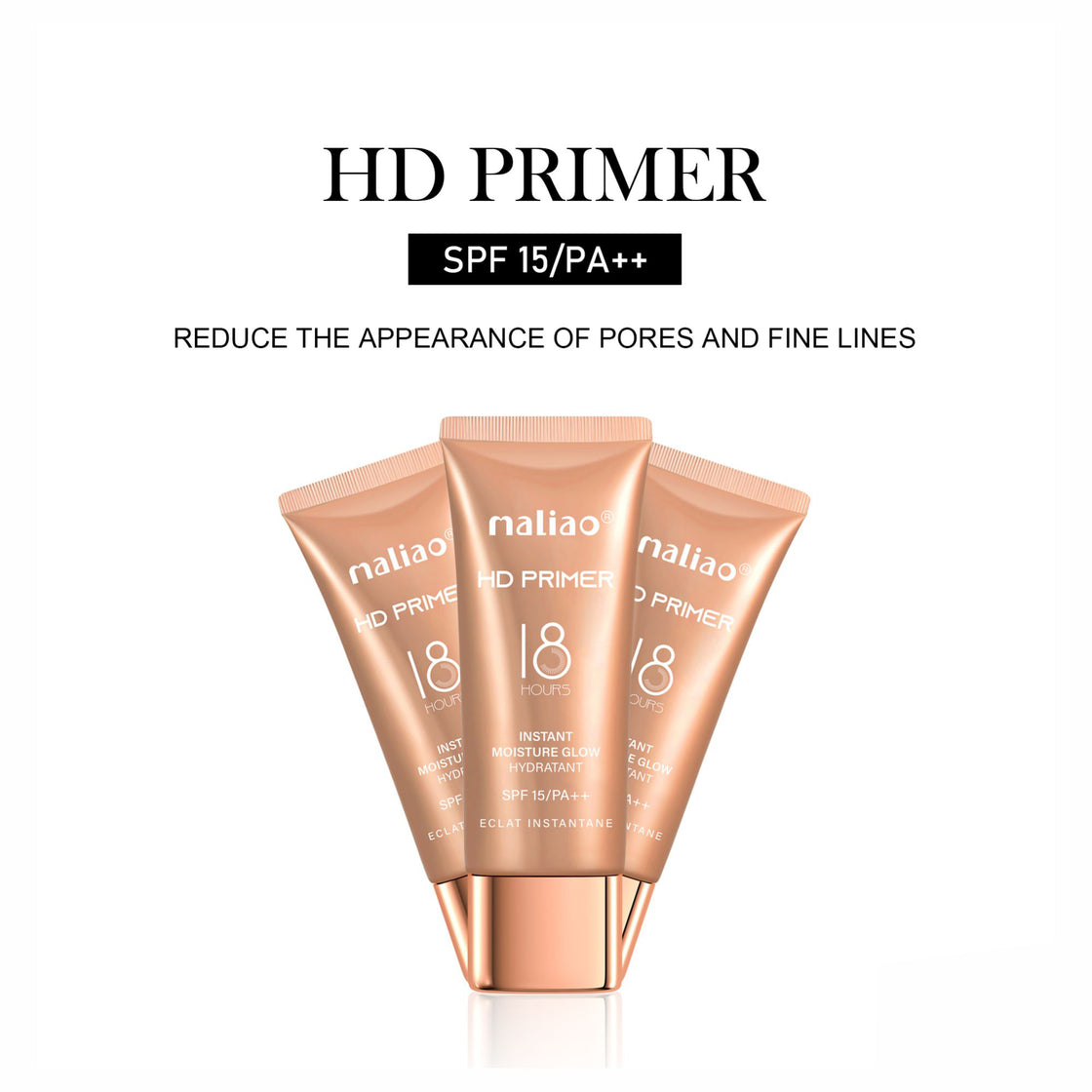 Maliao HD Primer - Instant Moisture Glow with SPF 15/PA++ for Flawless Skin Maliao Professional Makeup