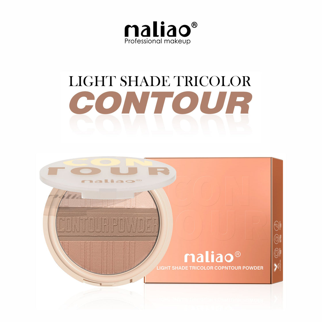 Maliao Tricolor Contour Powder - Sculpt, Define, and Illuminate with Artistic Precision - Maliao Makeup