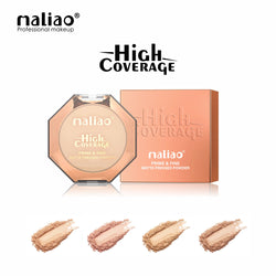 Maliao High Coverage Prime & Fine Matte Pressed Powder - Long-Lasting Compact Powder for Flawless Skin