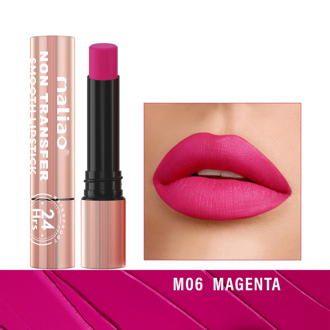 Maliao Long-Lasting Non-Transfer Smooth Lipstick - 24HR Waterproof Wear Maliao Professional Makeup