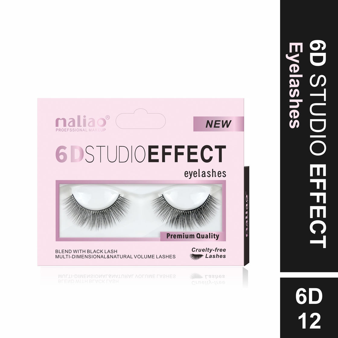 Maliao 6D Studio Effect Eyelashes - Cruelty-Free Black Lash Blend - Maliao Makeup