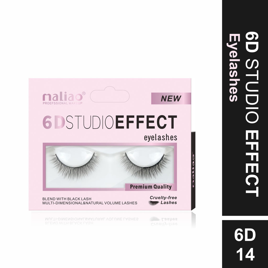 Maliao 6D Studio Effect Eyelashes - Cruelty-Free Black Lash Blend - Maliao Makeup