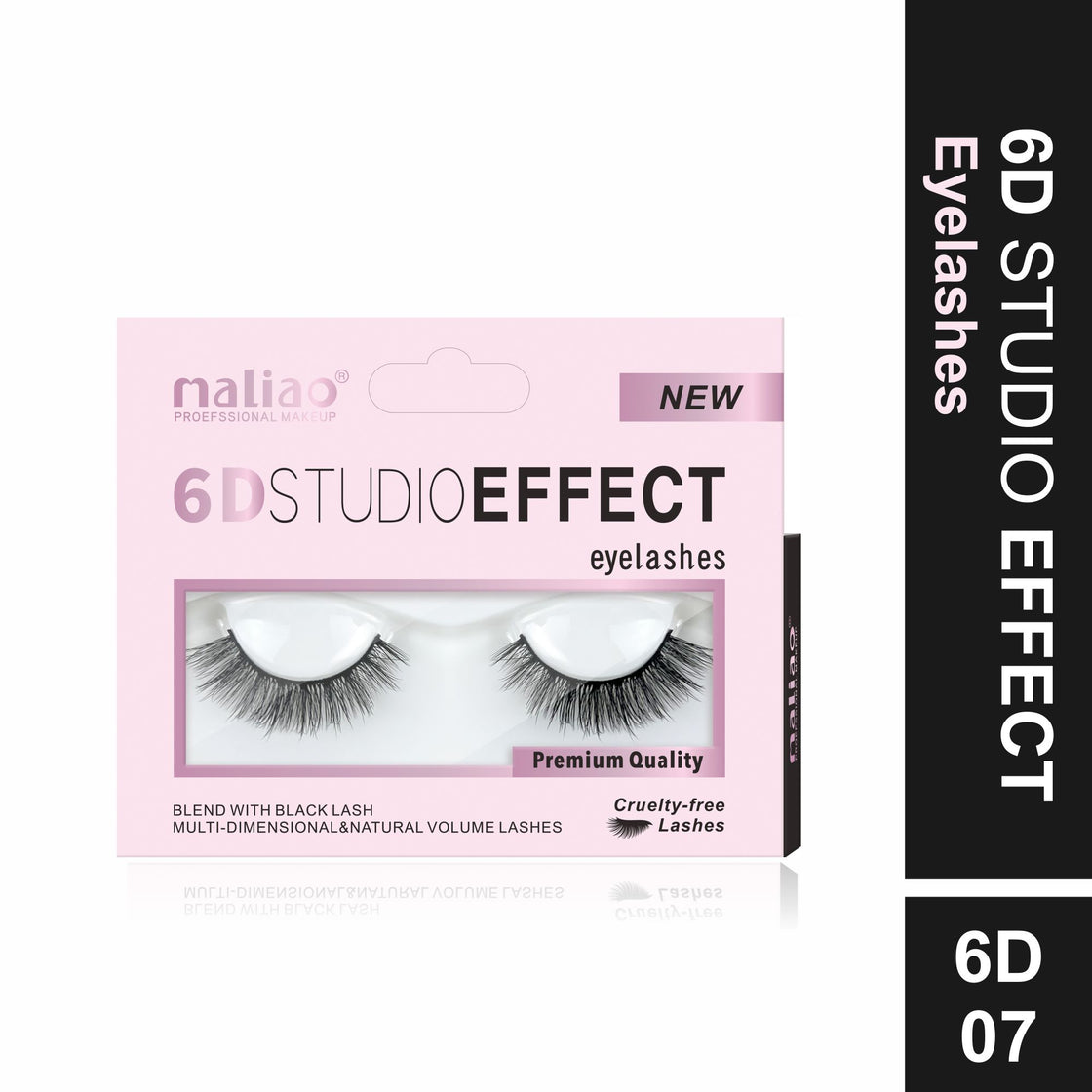 Maliao 6D Studio Effect Eyelashes - Cruelty-Free Black Lash Blend - Maliao Makeup