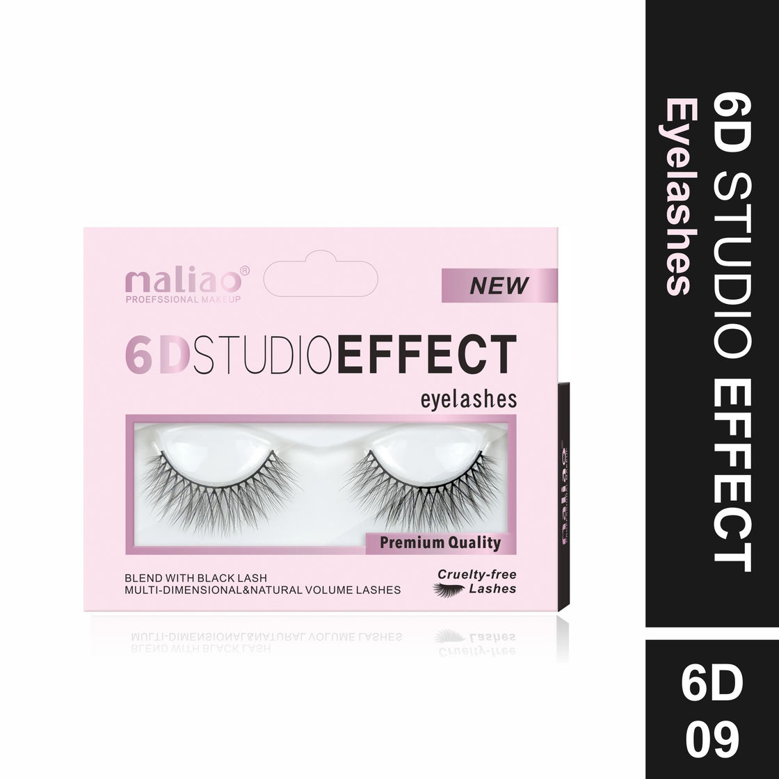 Maliao 6D Studio Effect Eyelashes - Cruelty-Free Black Lash Blend - Maliao Makeup