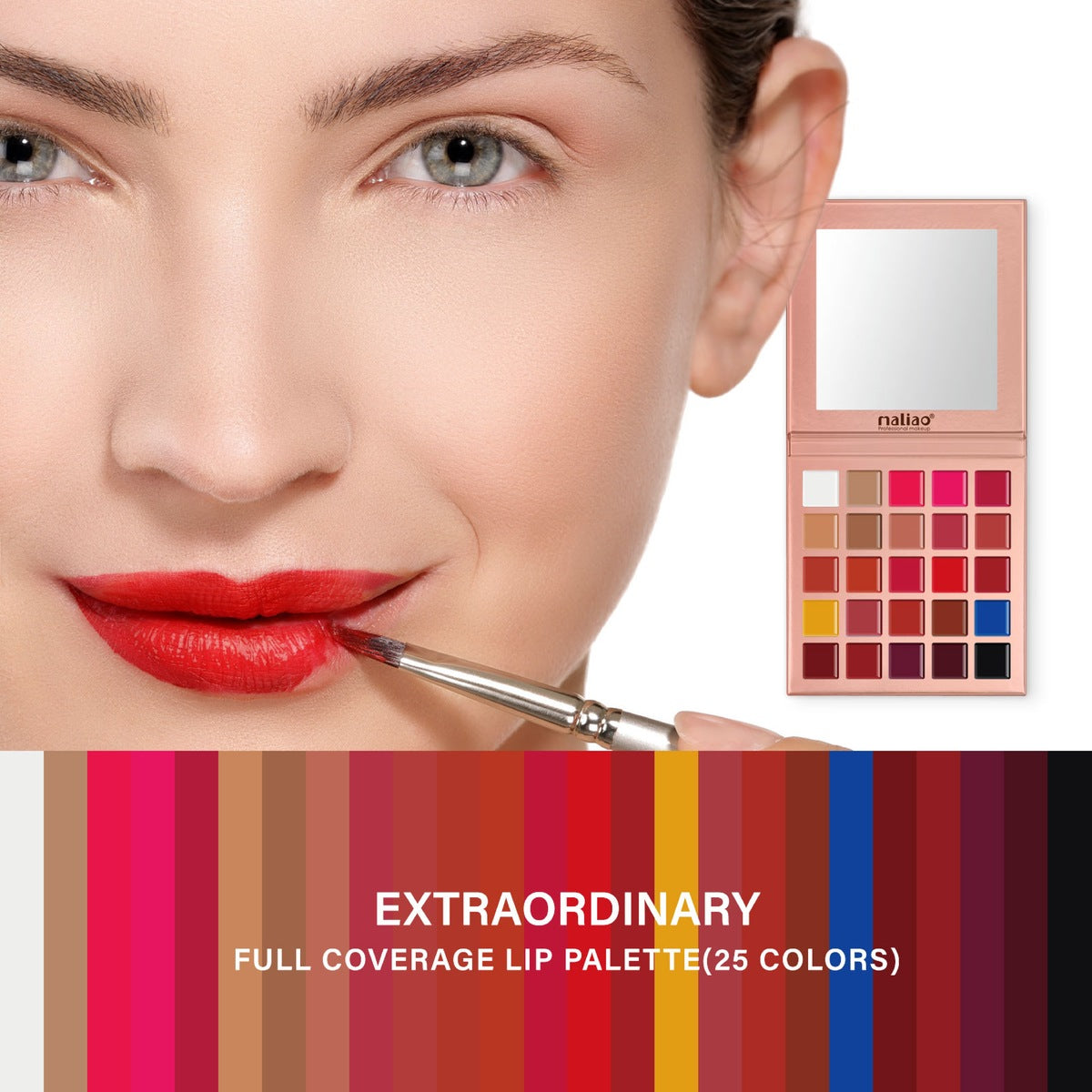 Maliao Matte Extraordinary Full Coverage Lip Palette - 25 Stunning Colors for Every Occasion - Maliao Makeup