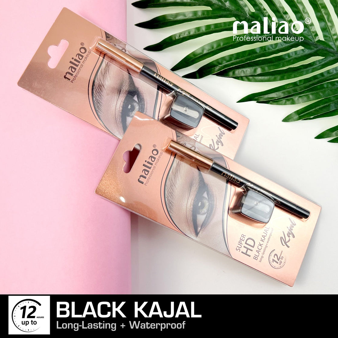 Maliao Super HD Black Kajal – Long-Lasting + Waterproof for 12-Hour Intensity - Maliao Makeup