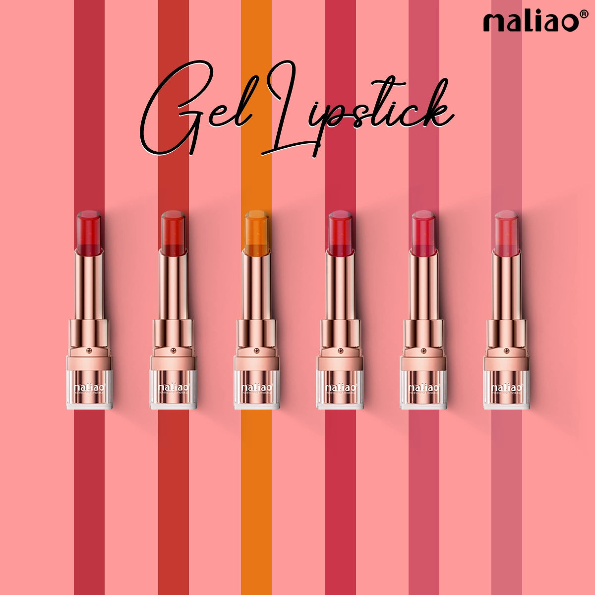 Maliao Long-Lasting Gel Lipstick Gives Subtle Color & Shine - 24-Hour Wear Lip