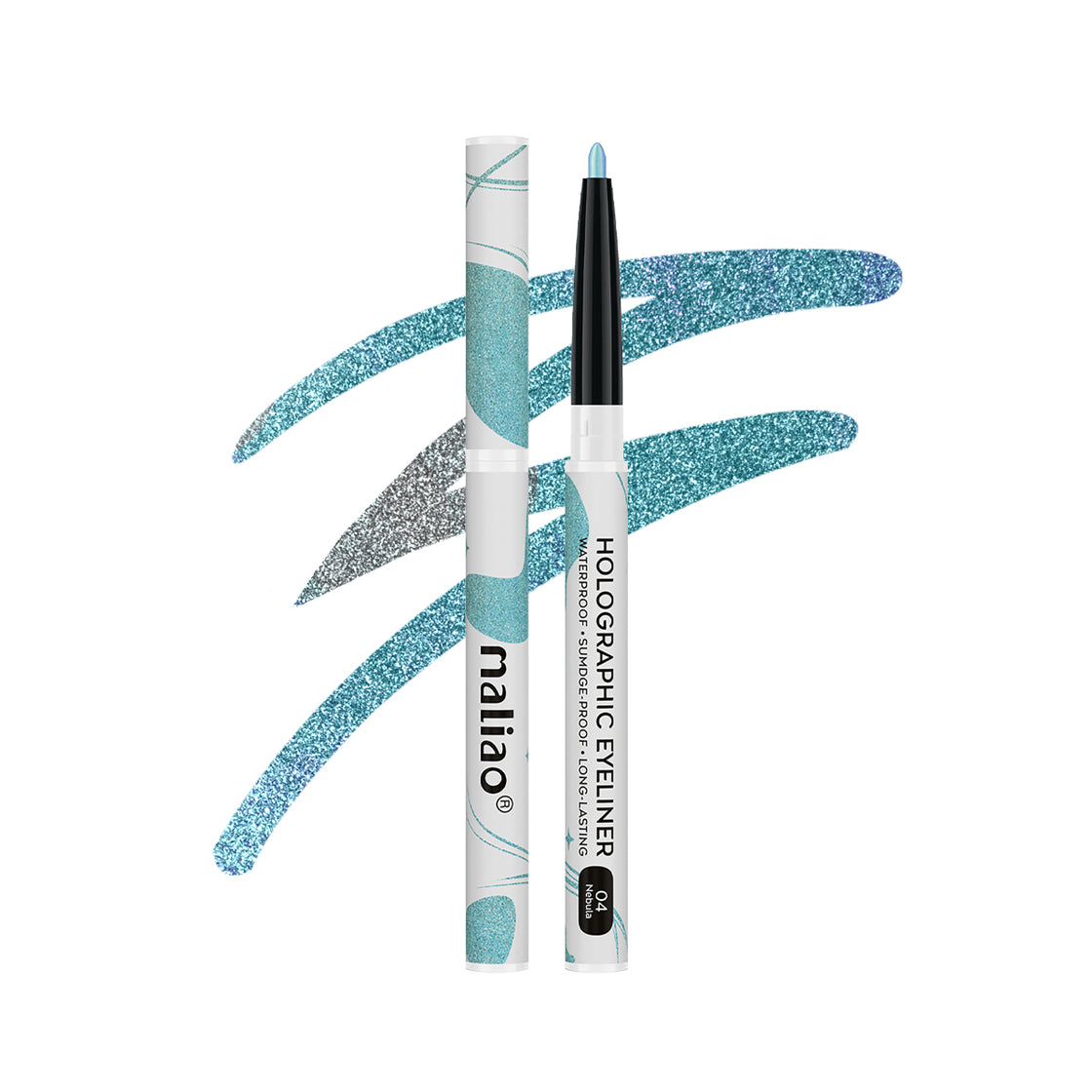 Maliao Holographic Multichrome Eyeliner – Stunning Shimmer and Long-Lasting Wear Eye 04-NEBULA