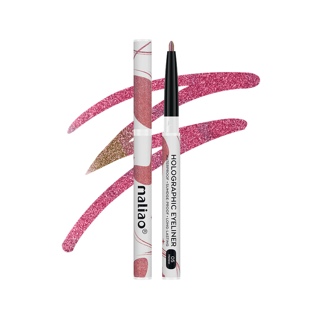 Maliao Holographic Multichrome Eyeliner – Stunning Shimmer and Long-Lasting Wear Eye 05-METEOR