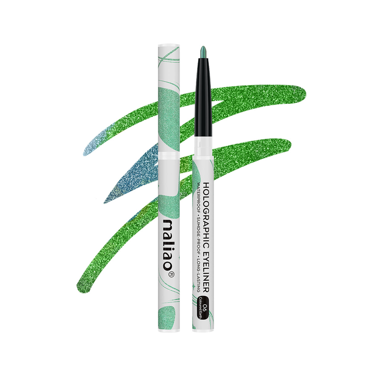 Maliao Holographic Multichrome Eyeliner – Stunning Shimmer and Long-Lasting Wear Eye 06-COLOURED-EARTH