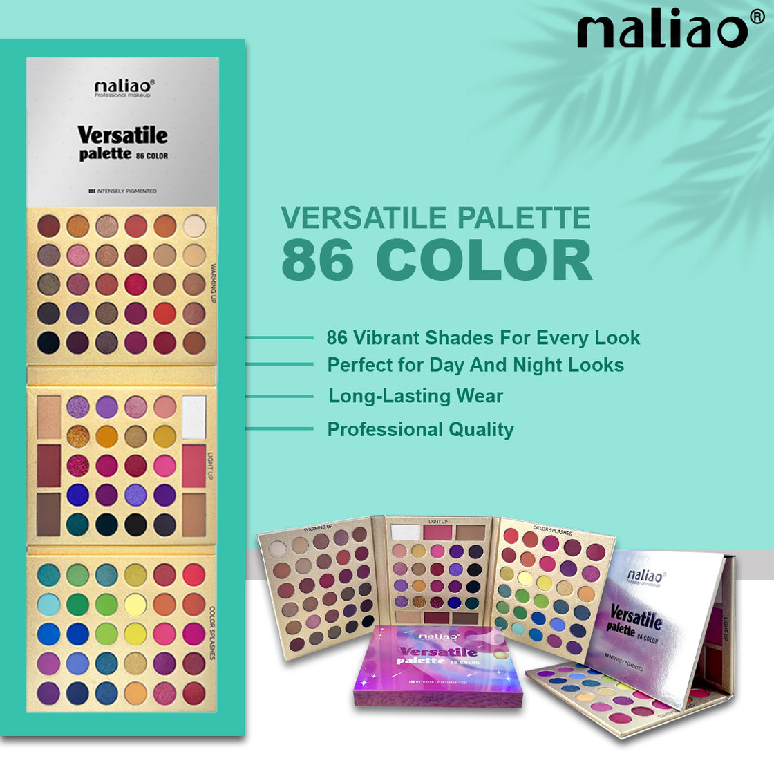 Maliao Versatile Eyeshadow Palette - 86 Intensely Pigmented Colors for Endless Looks - Maliao Makeup