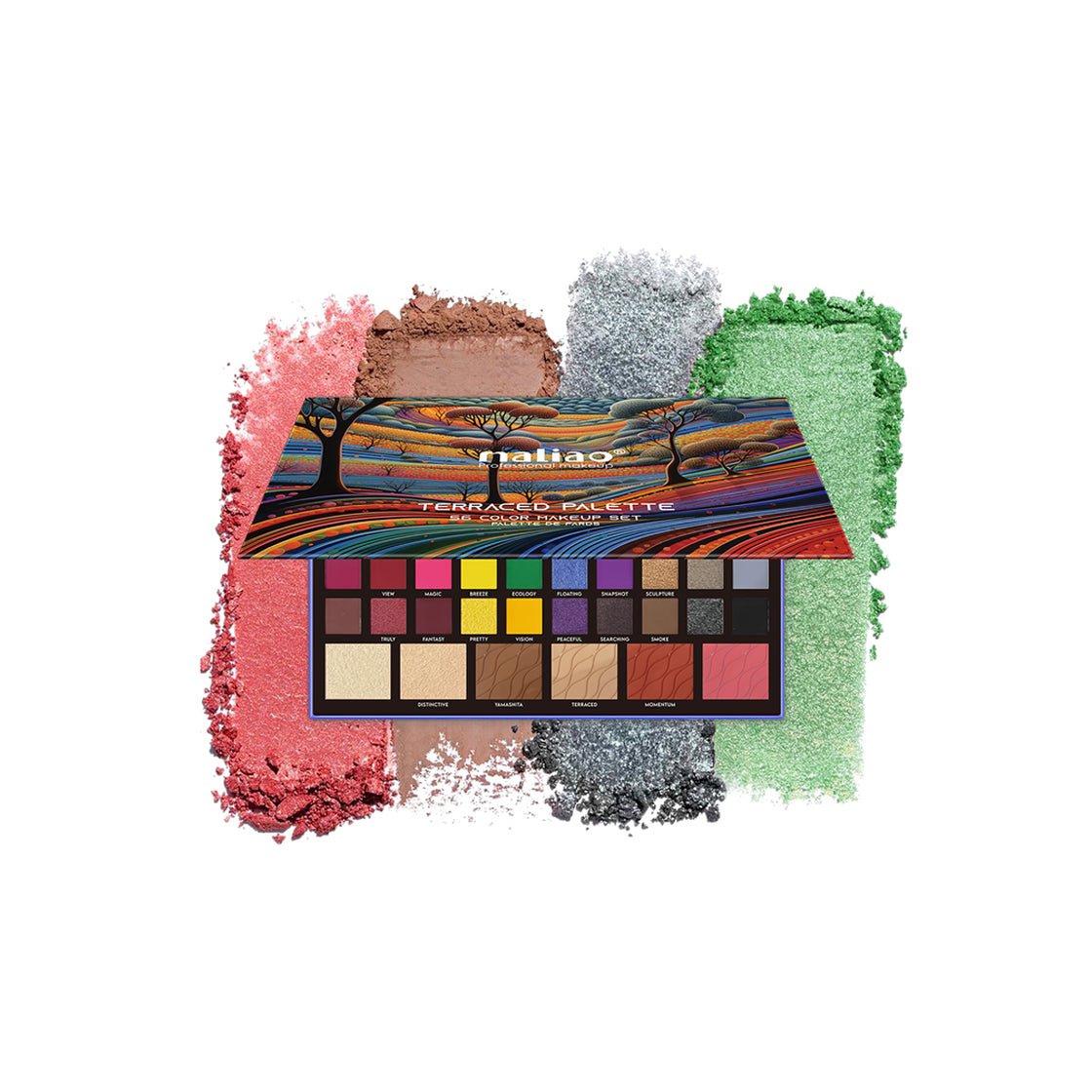 Maliao Terraced Makeup Palette - 56 Color Makeup Set Palette de Fards - Maliao Makeup