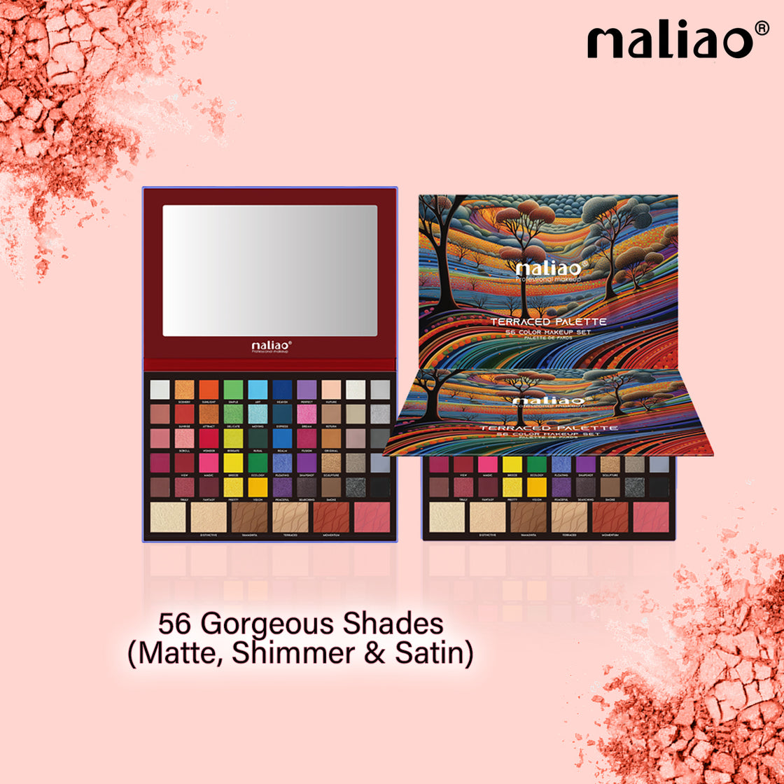 Maliao Terraced Makeup Palette - 56 Color Makeup Set Palette de Fards - Maliao Makeup