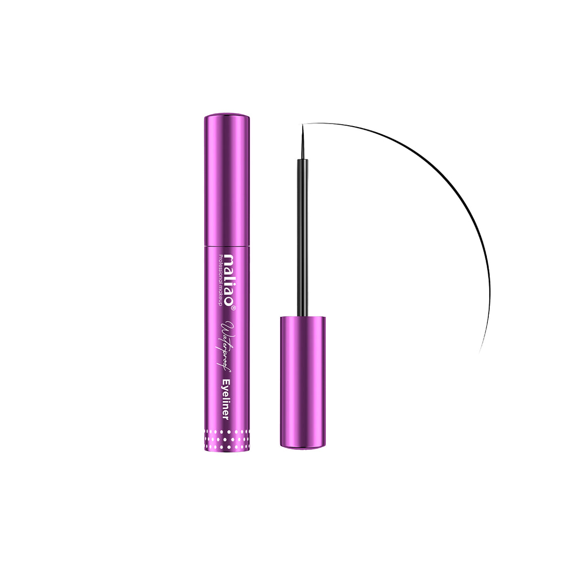 Maliao Waterproof Liquid Eyeliner - Long-Lasting Precision Eye Makeup, Smudge-Proof & Intense Black Finish, 6ml