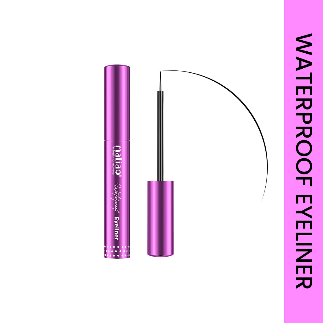 Maliao Waterproof Liquid Eyeliner - Long-Lasting Precision Eye Makeup, Smudge-Proof & Intense Black Finish, 6ml