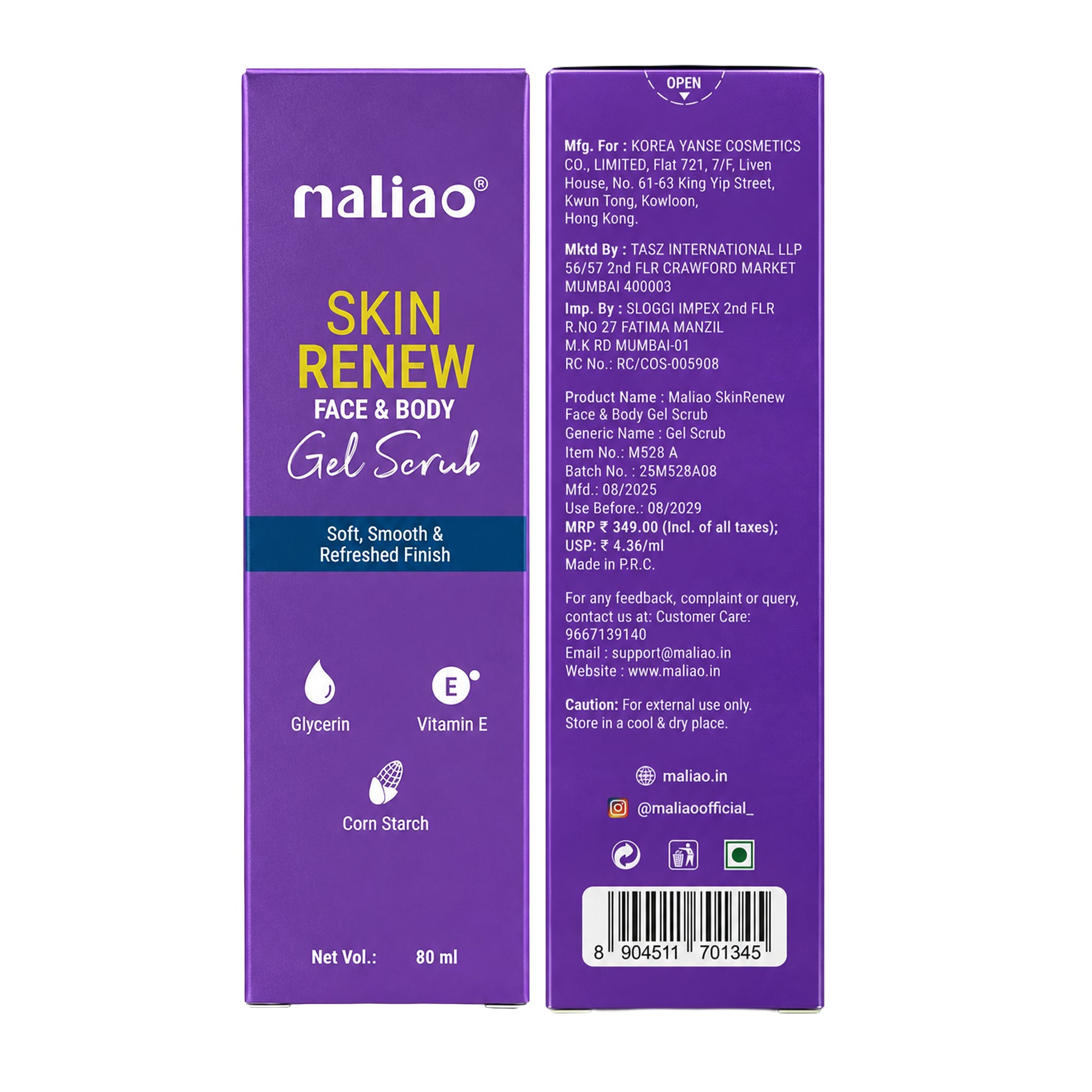 Maliao Skin Renew Face & Body Gel Scrub